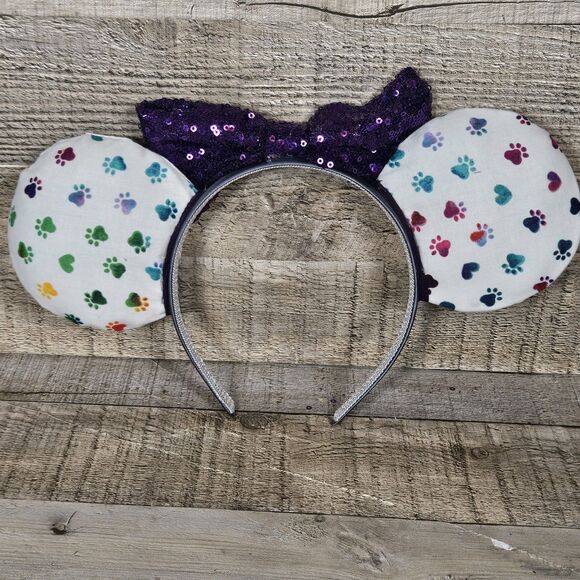 Minnie Mouse Ears Paw Print Ears Handmade - Picture 6 of 7